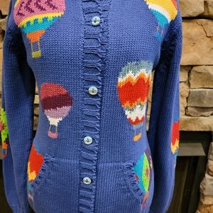 Cotton Salsa Hot Air Balloon Cardigan Sweater